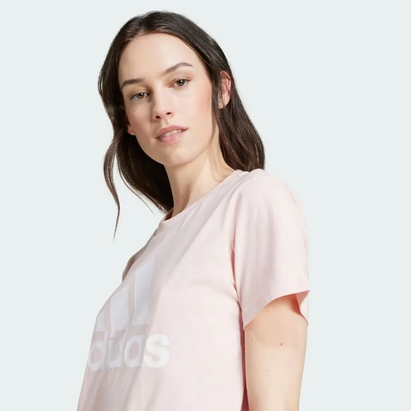 ADIDAS WOMEN'S BIG LOGO PINK TEE