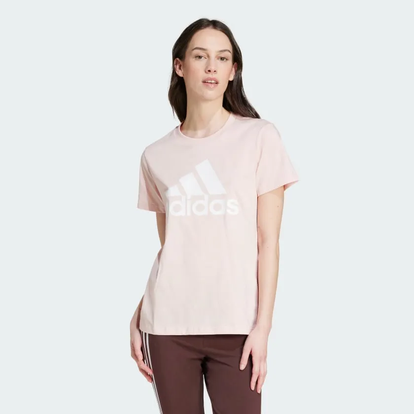 ADIDAS WOMEN'S BIG LOGO PINK TEE