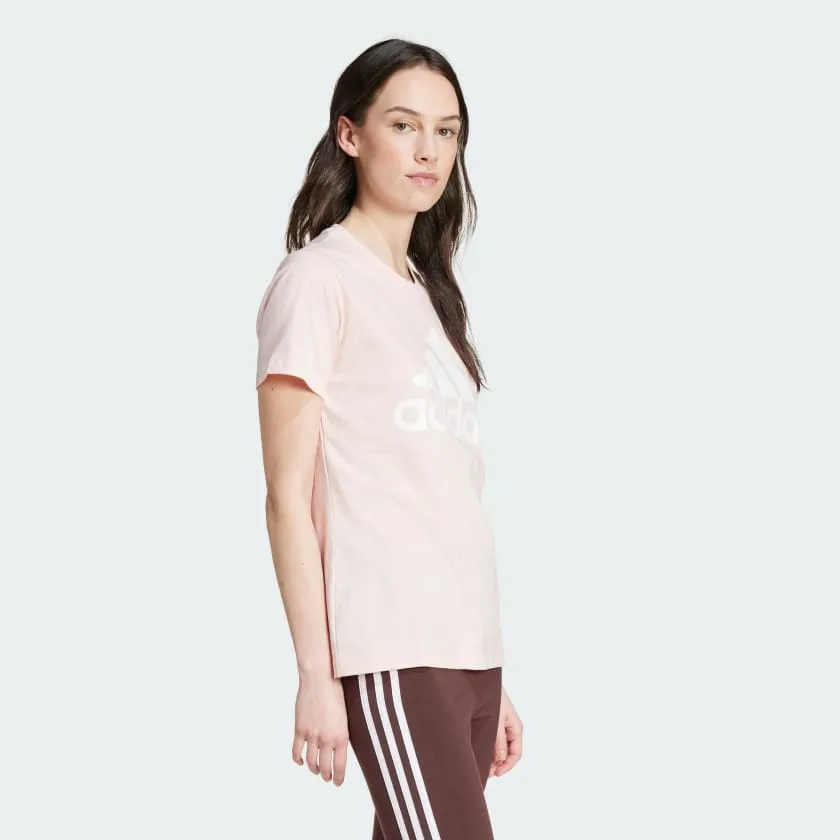 ADIDAS WOMEN'S BIG LOGO PINK TEE