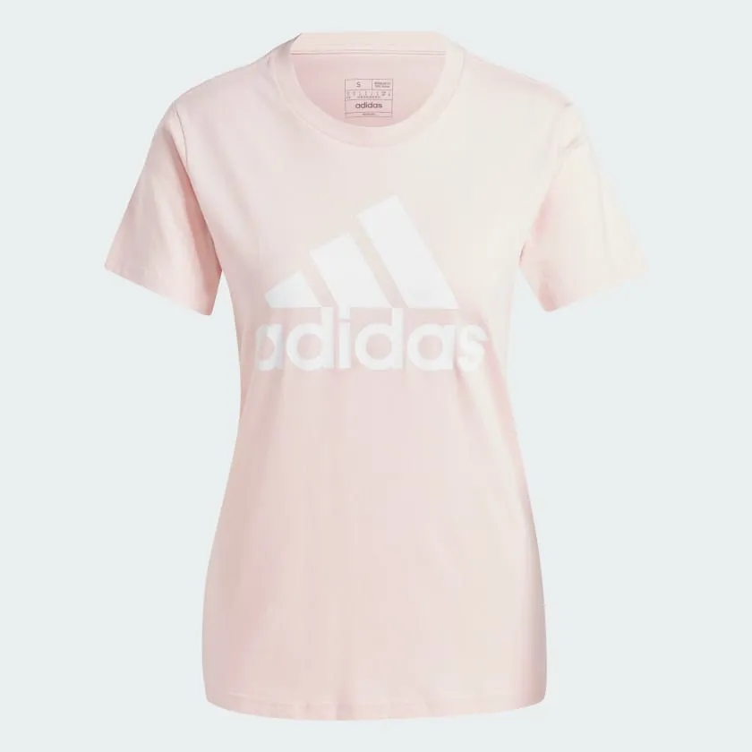 ADIDAS WOMEN'S BIG LOGO PINK TEE