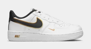 Air Force 1 LV8 Metallic Swoosh Pack Preschool Lifestyle Shoes (White/Black)