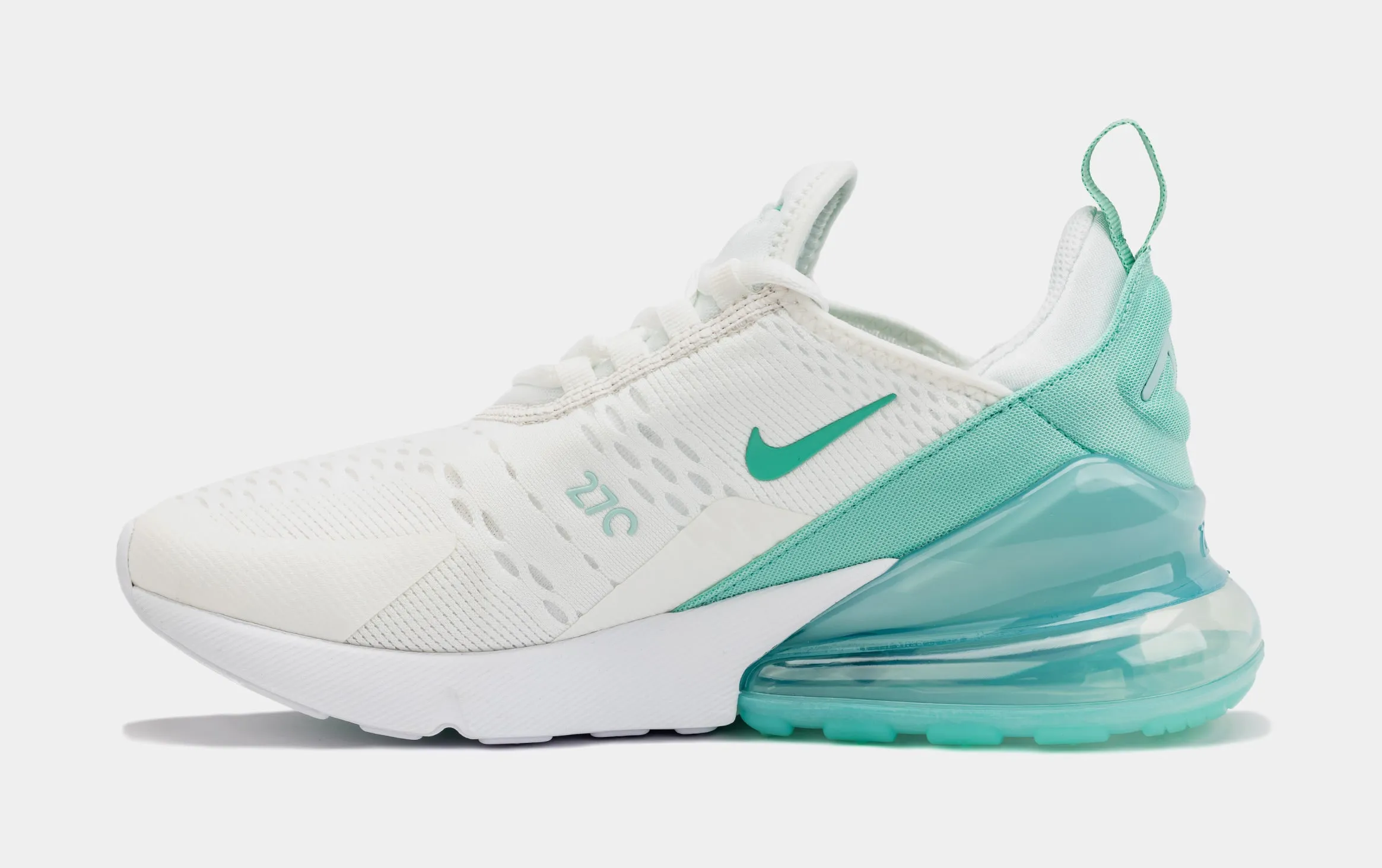 Air Max 270 Grade School Lifestyle Shoes (Summit White/Jade Ice)