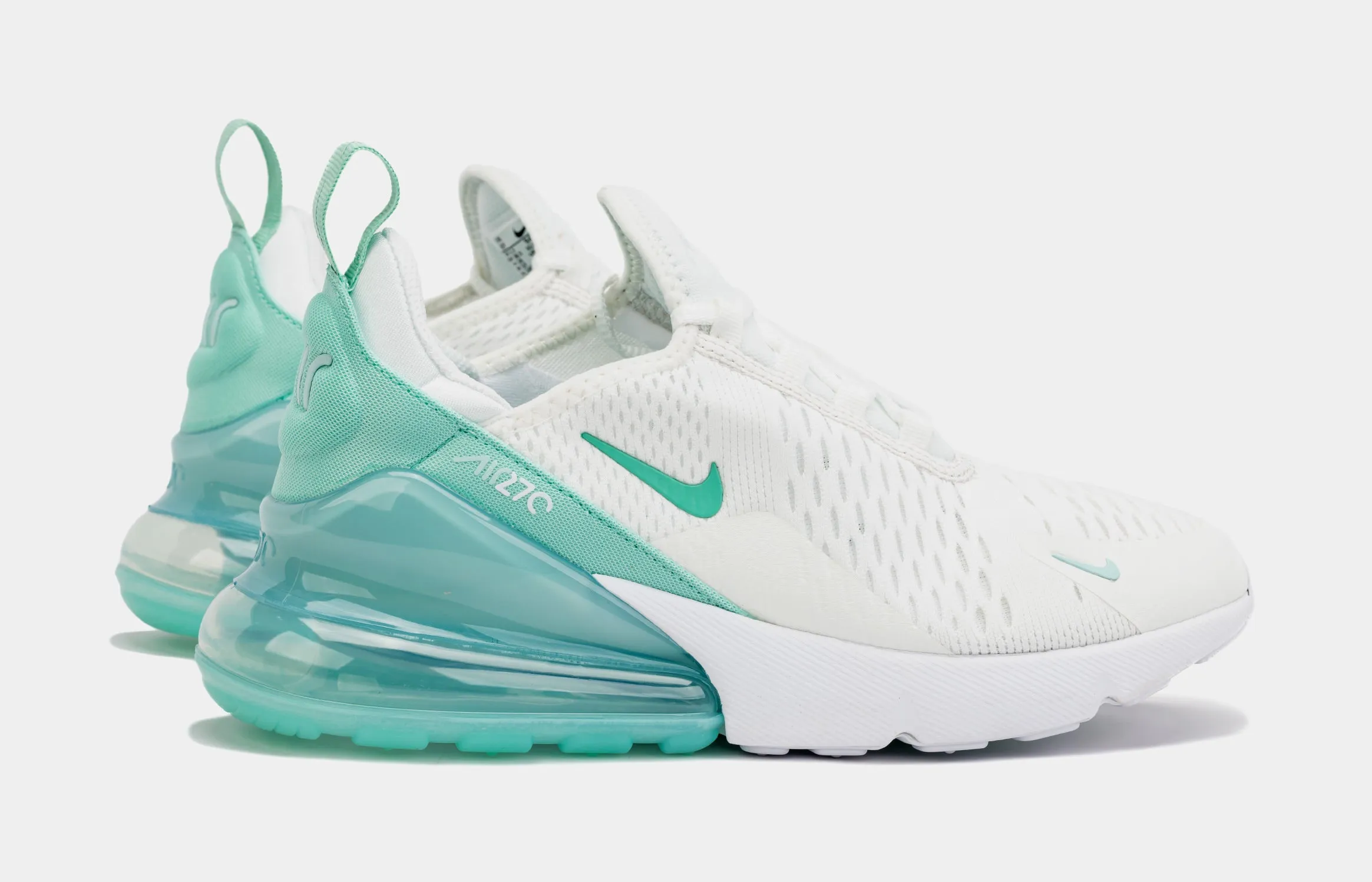 Air Max 270 Grade School Lifestyle Shoes (Summit White/Jade Ice)