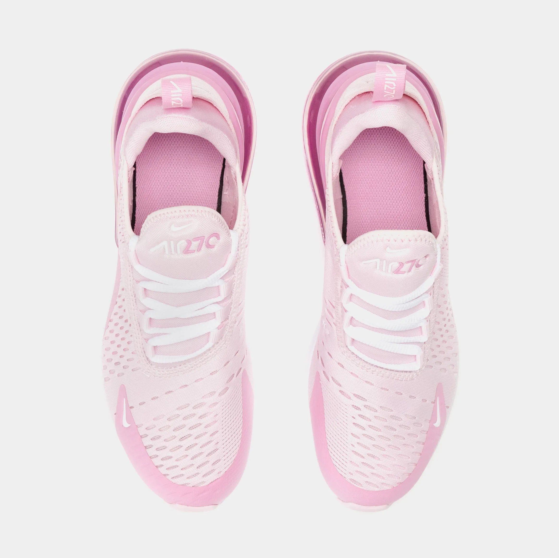 Air Max 270 Grade School Running Shoes (Pink)