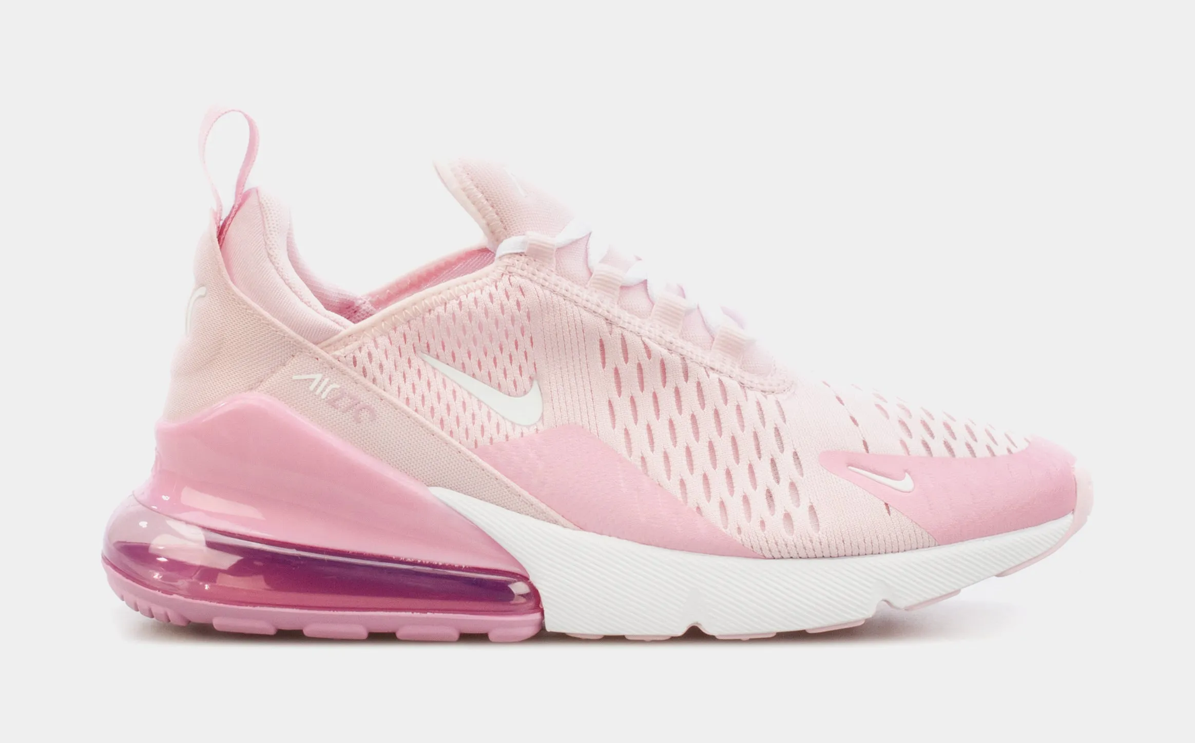 Air Max 270 Grade School Running Shoes (Pink)