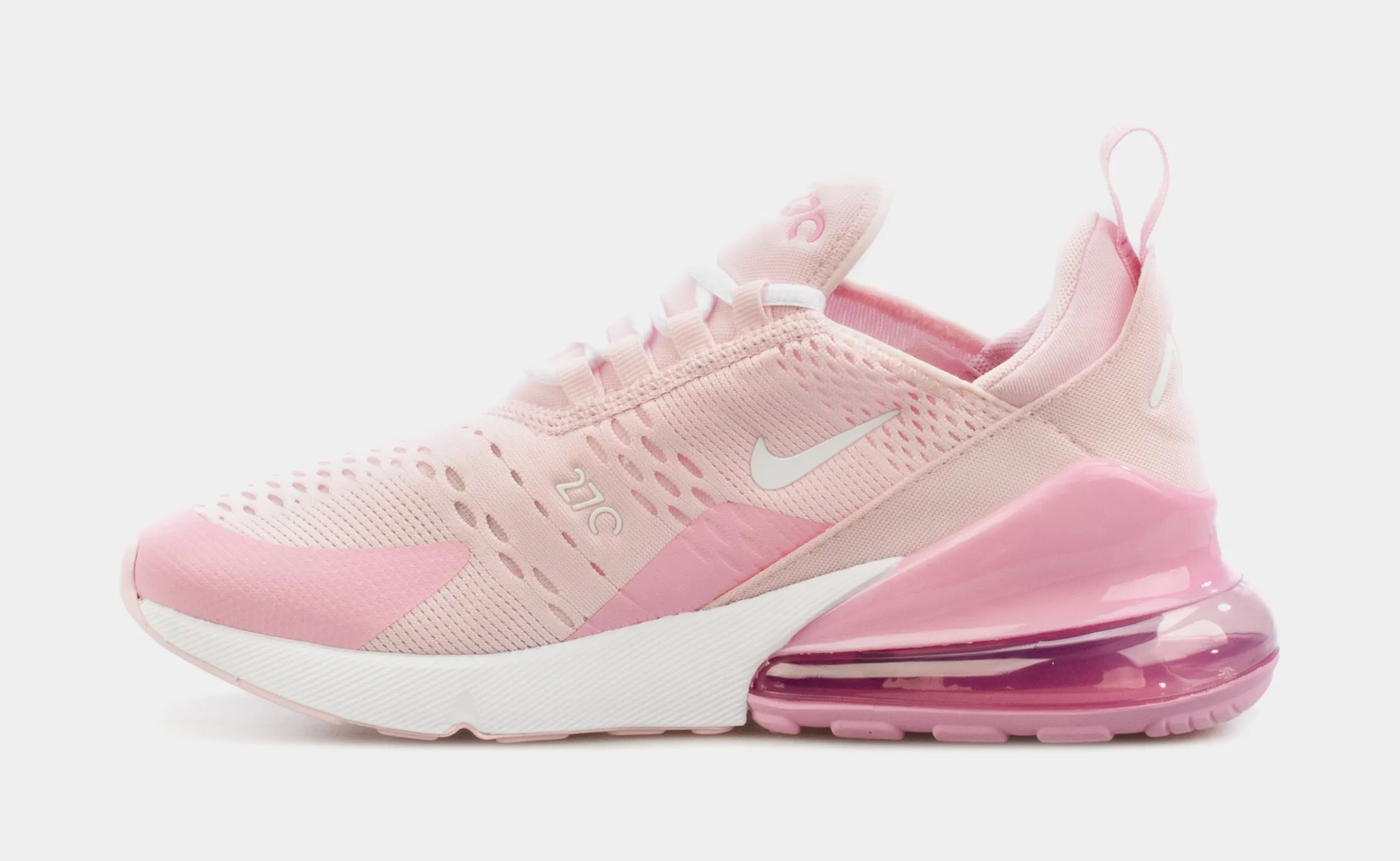 Air Max 270 Grade School Running Shoes (Pink)