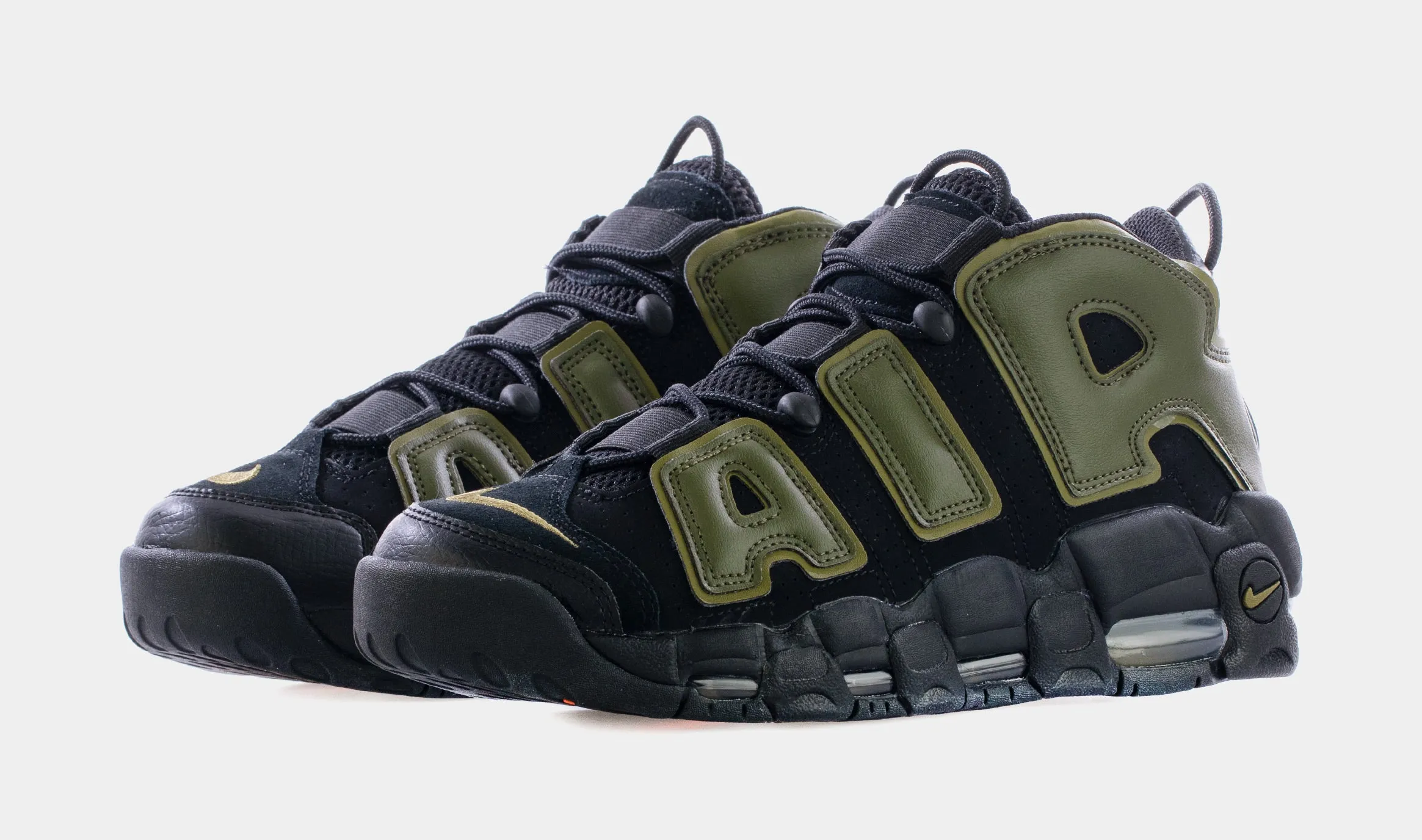 Air More Uptempo Rough Green Mens Basketball Shoes (Black/Green)