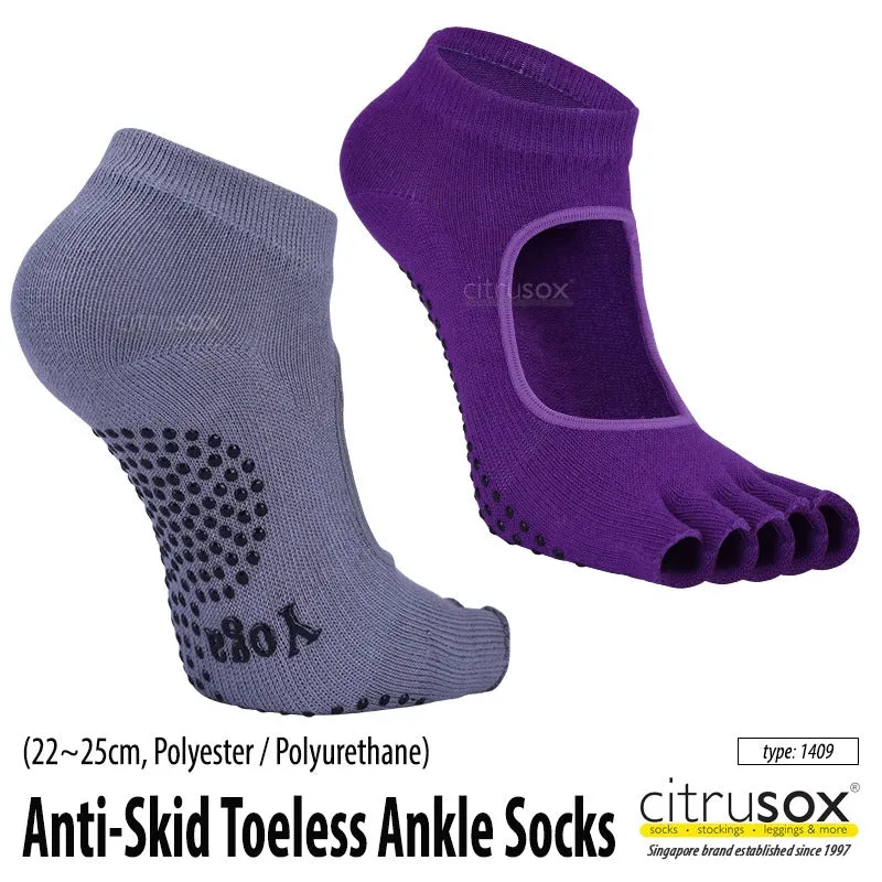 Anti-Skid Yoga Open-Toe MaryJane Barre Ankle Socks