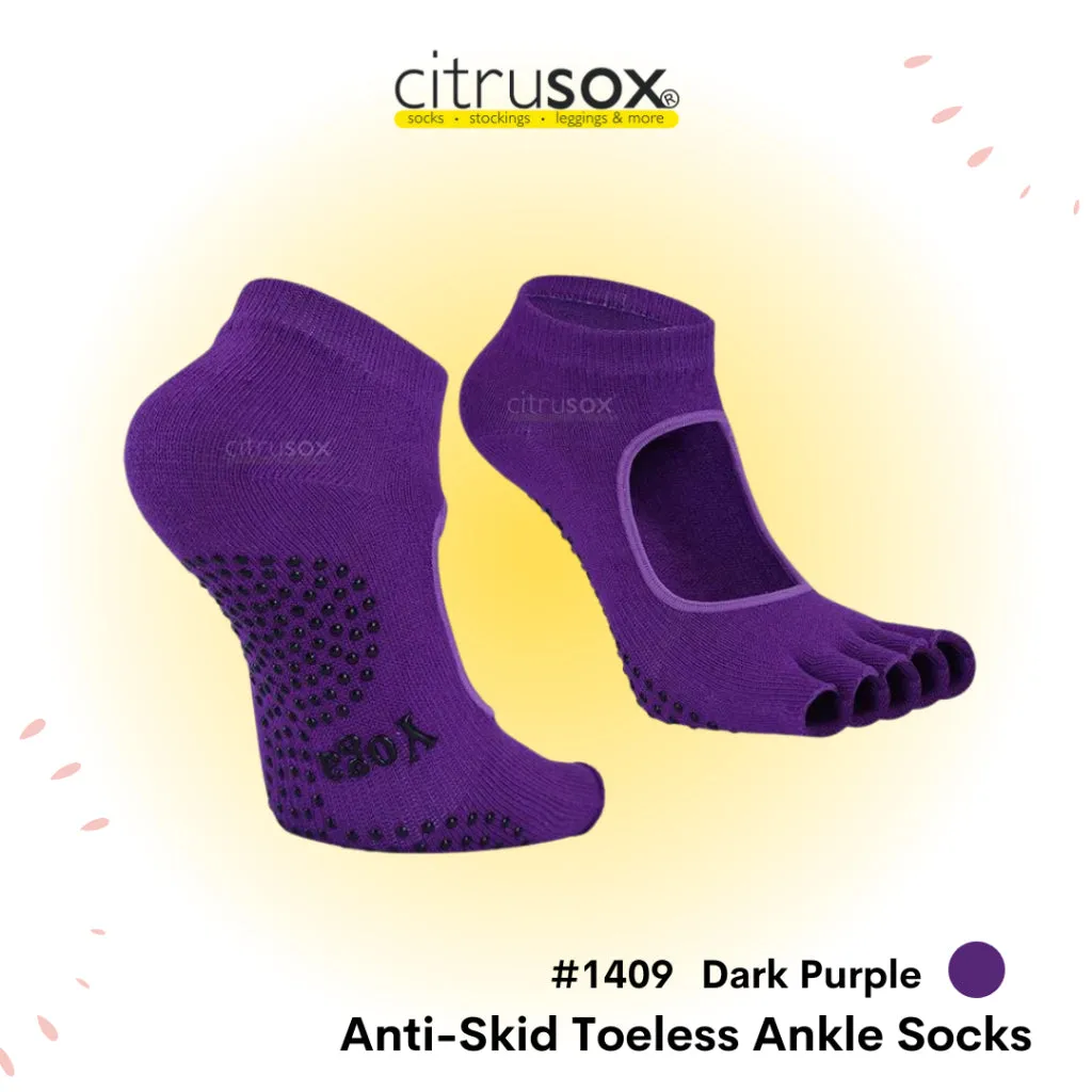 Anti-Skid Yoga Open-Toe MaryJane Barre Ankle Socks