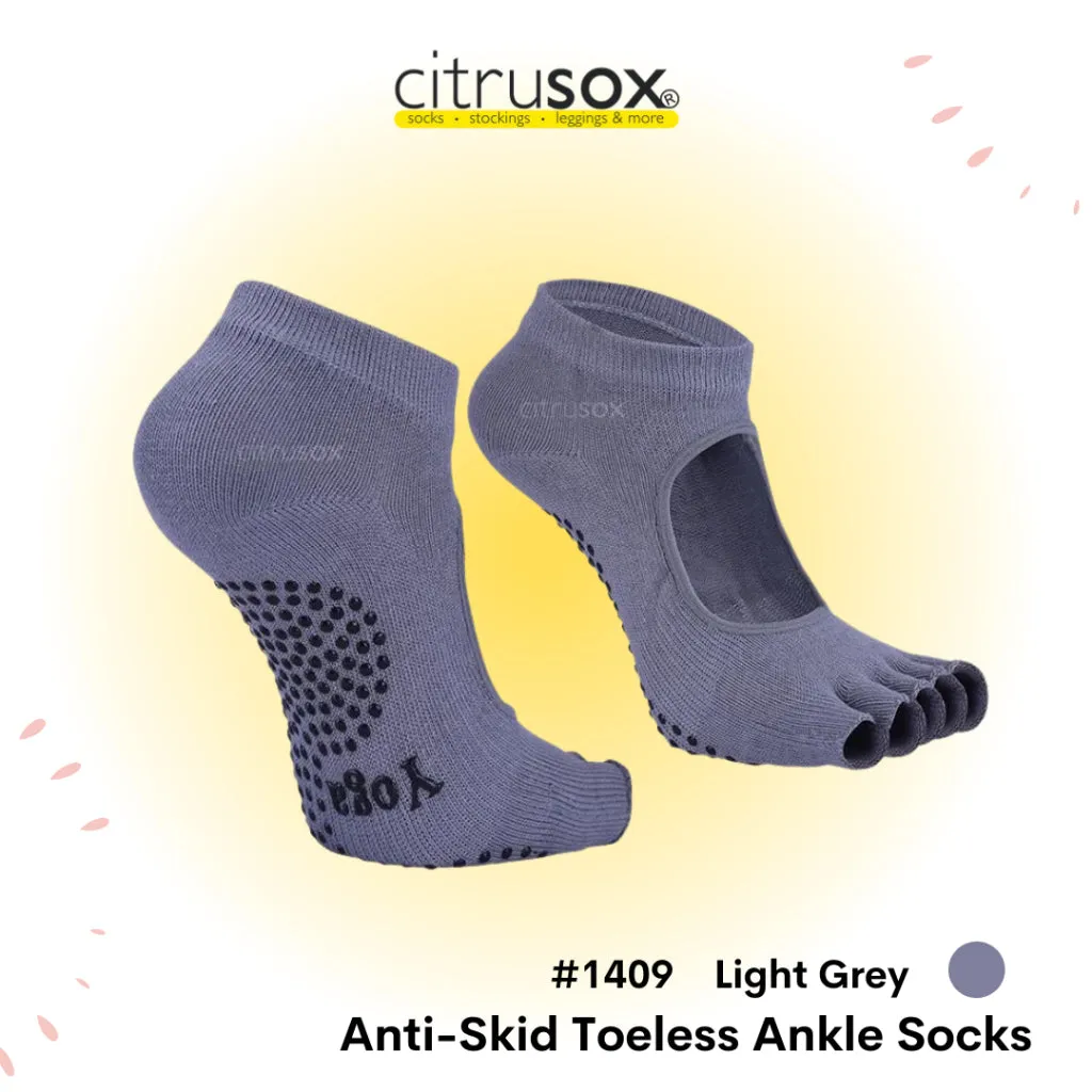 Anti-Skid Yoga Open-Toe MaryJane Barre Ankle Socks