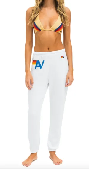 Aviator Nation Logo Stitch Sweatpants White