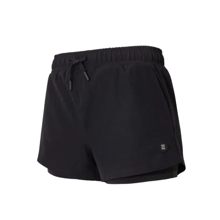 Barrel Women Essential 3" Leggings Shorts-BLACK