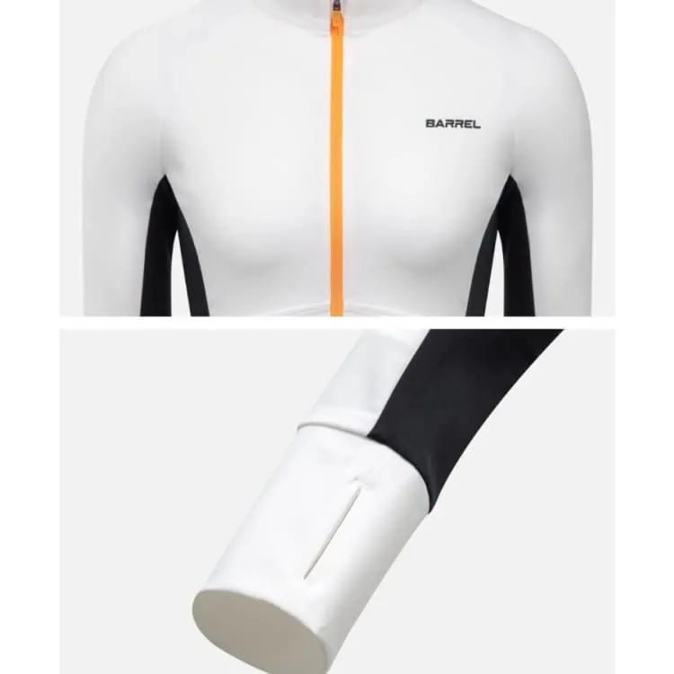 Barrel Women Motion Crop Zip-Up Rashguard-WHITE