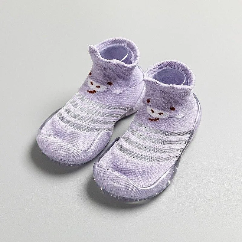 Children Cartoon Cotton Knitted Anti-slip Rubber Sole Indoor Sock Shoes