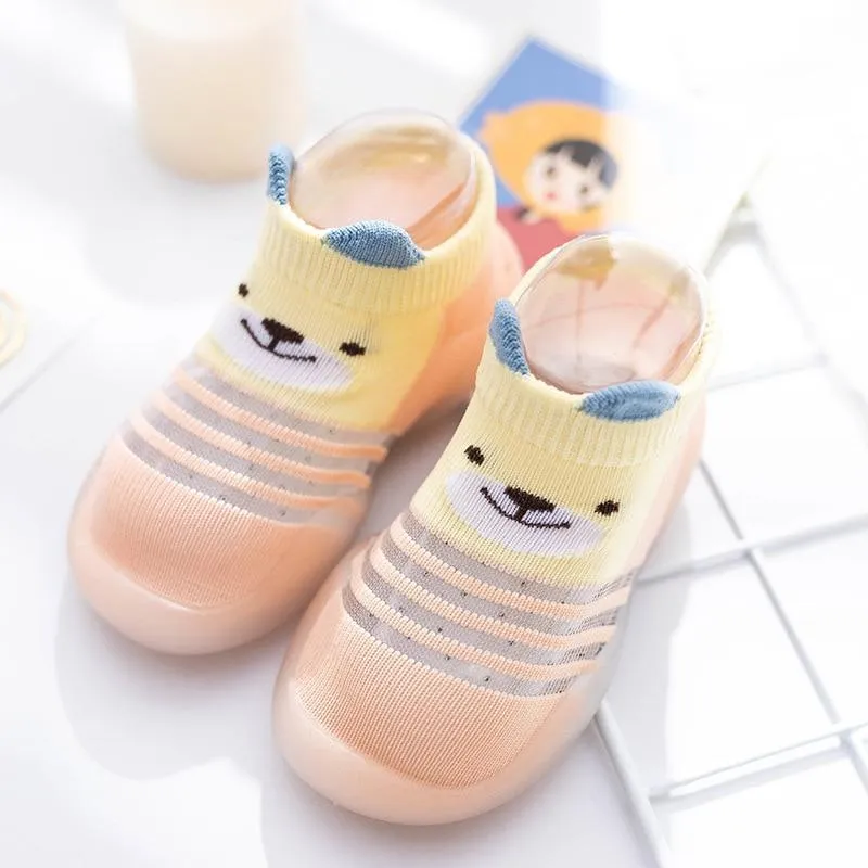 Children Cartoon Cotton Knitted Anti-slip Rubber Sole Indoor Sock Shoes