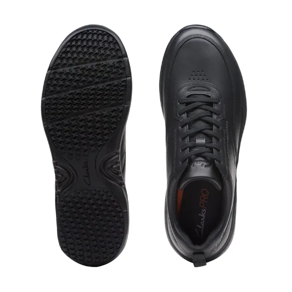 Clarks Men's Pro Lace Black Leather