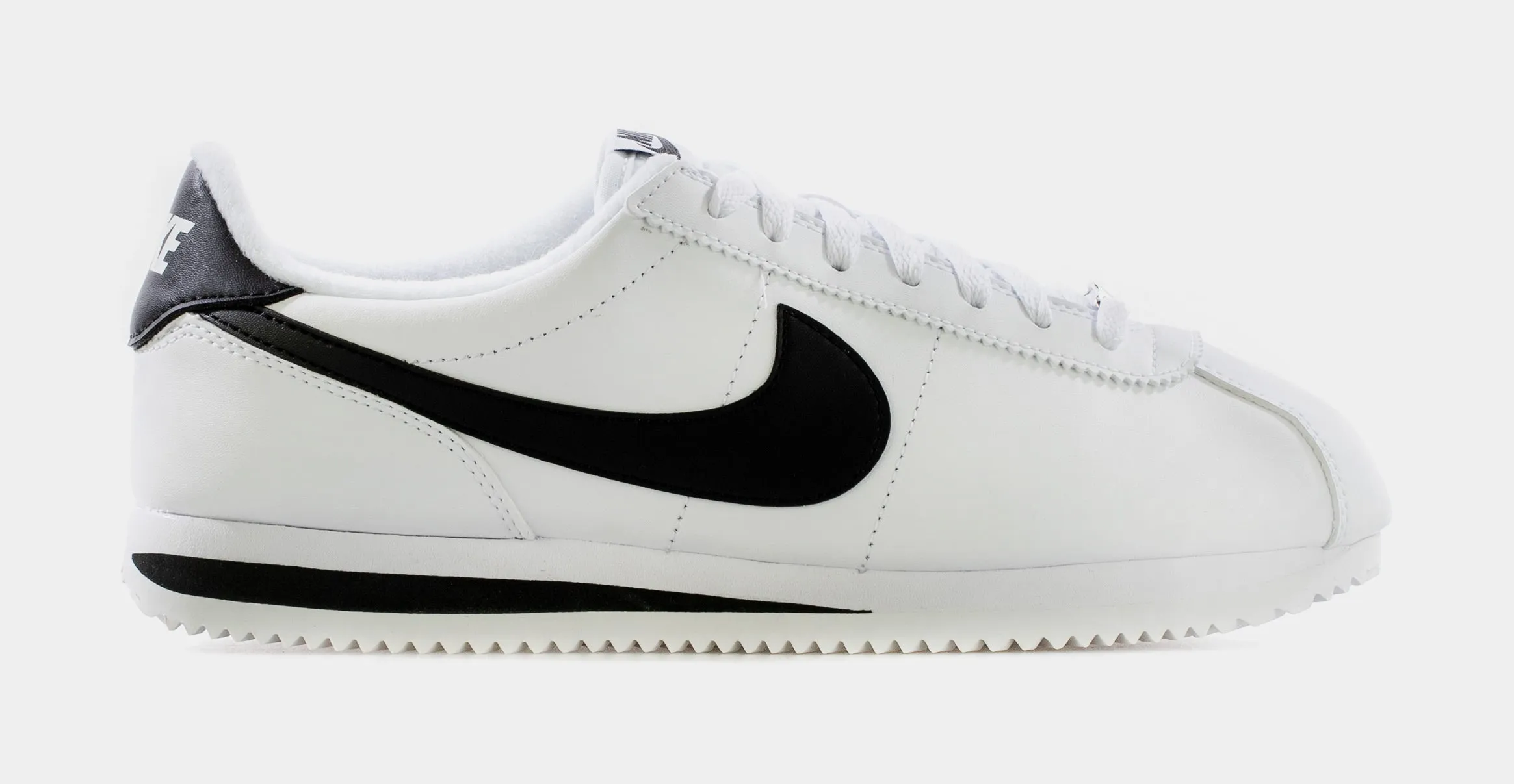 Cortez Basic Leather Classic Mens Lifestyle Shoe (White/Black)