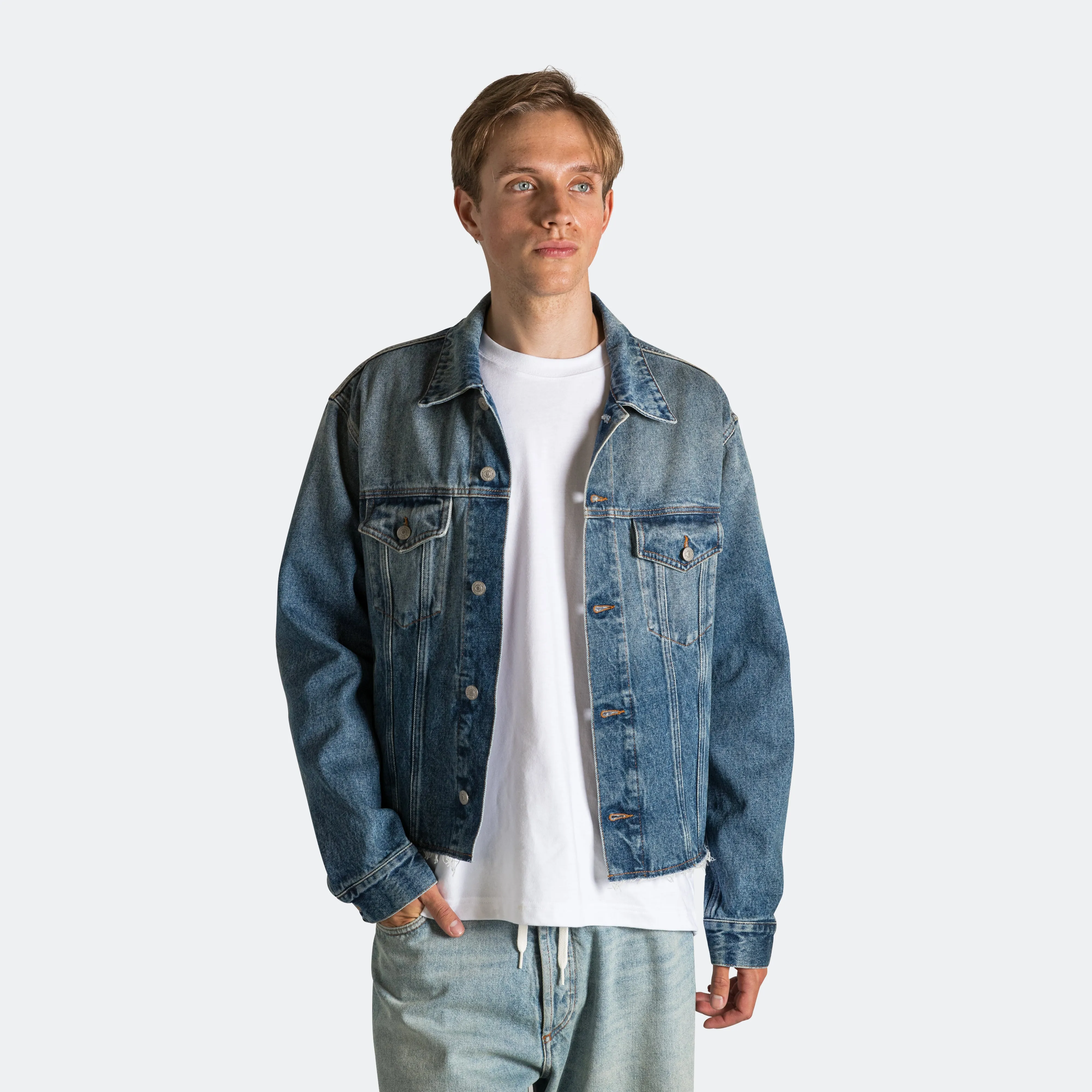 Denim Sports Jacket - Light Blue