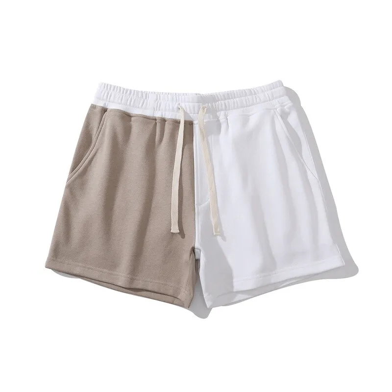 Fashion Elastic Waist Cotton Two Color Shorts for Men - SF1394