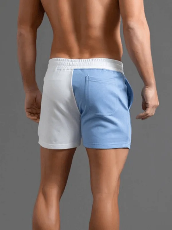 Fashion Elastic Waist Cotton Two Color Shorts for Men - SF1394