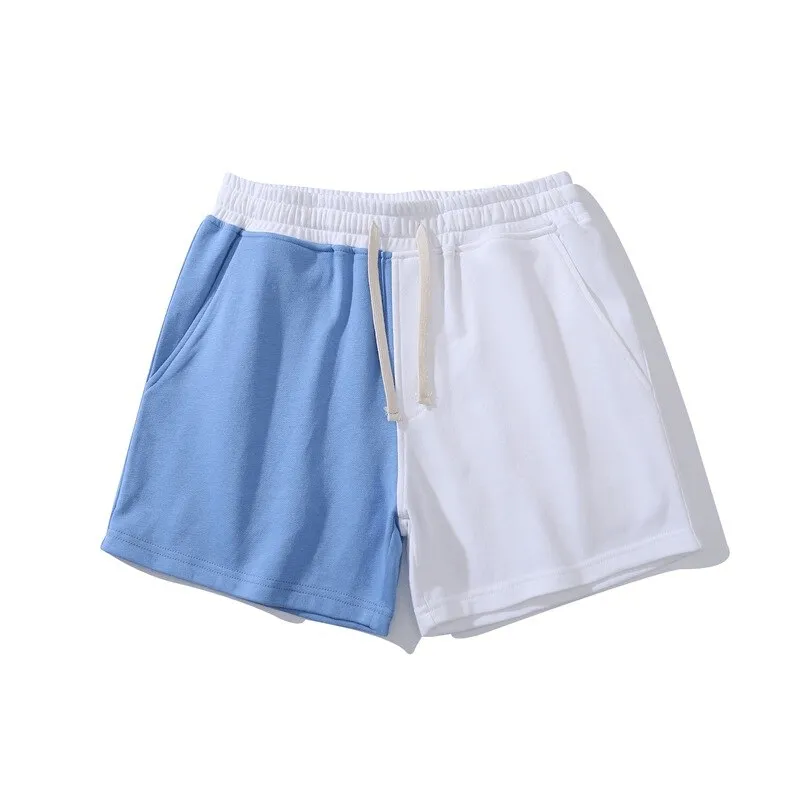 Fashion Elastic Waist Cotton Two Color Shorts for Men - SF1394