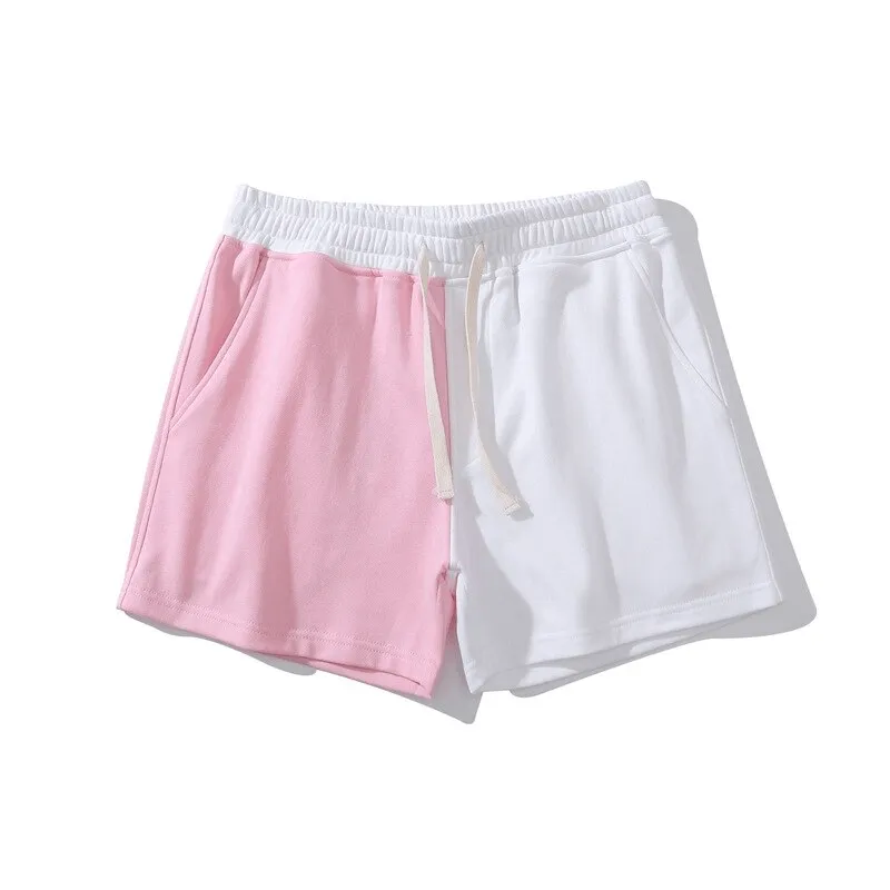 Fashion Elastic Waist Cotton Two Color Shorts for Men - SF1394