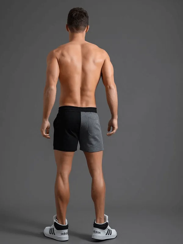 Fashion Elastic Waist Cotton Two Color Shorts for Men - SF1394