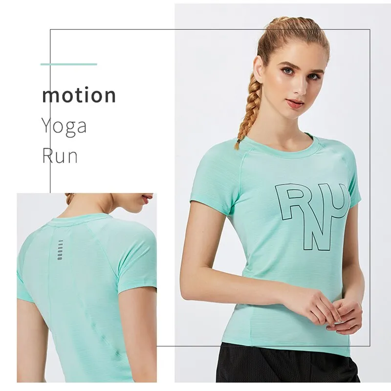 Fitness Women Seamless Sport Shirt Sports Wear For Women Gym Running Top Short Sleeve Yoga Workout Tops Training Sports