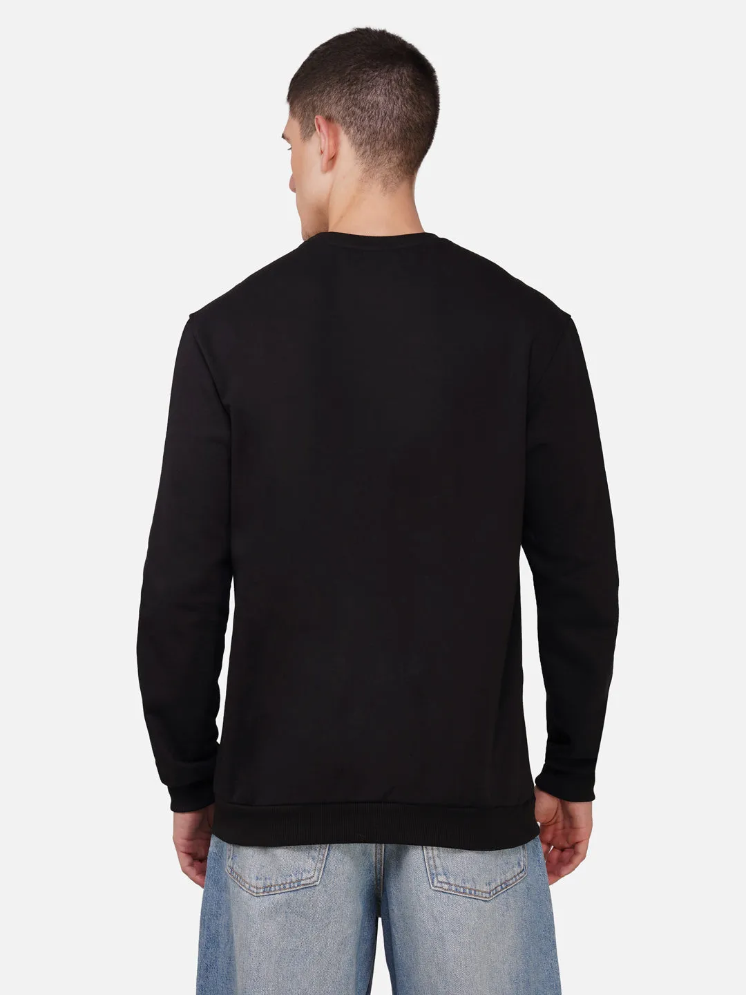 Fleece Eagle Black Sweatshirt RWM9012