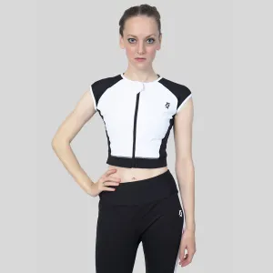 GA Variegated Crop Top (Black-White)