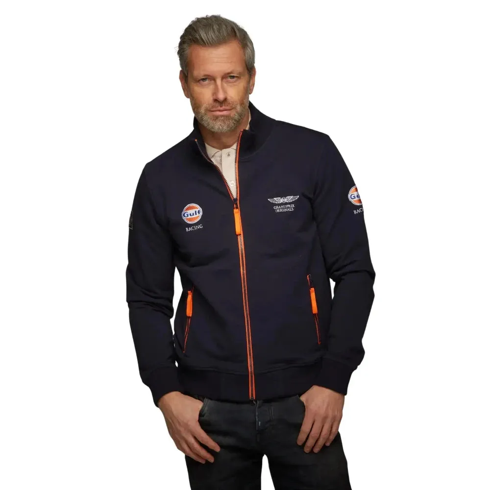 Gulf Raceway Cotton Zip Jacket in Navy