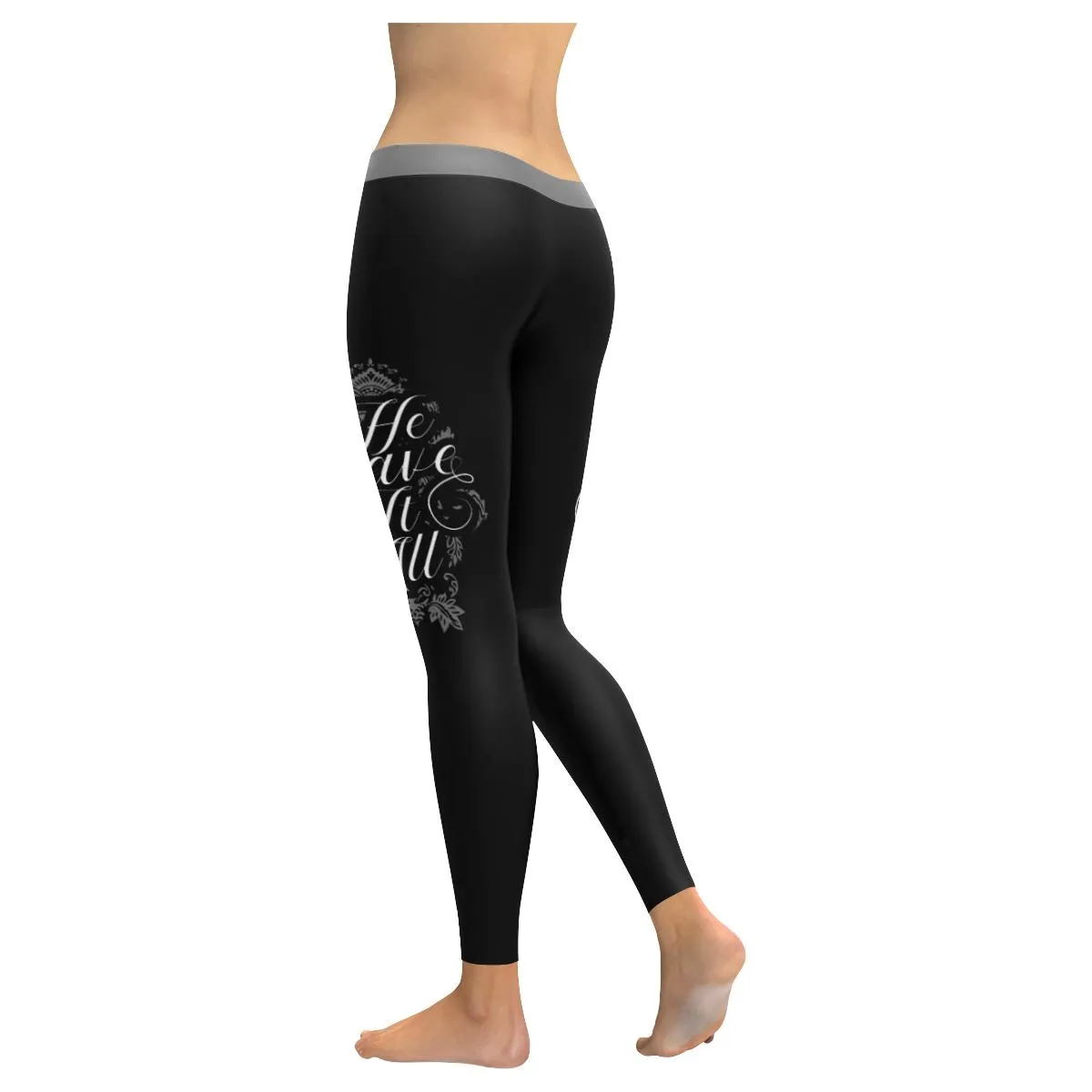 He Gave It All Soft Leggings For Women - Christian Leggings For Women