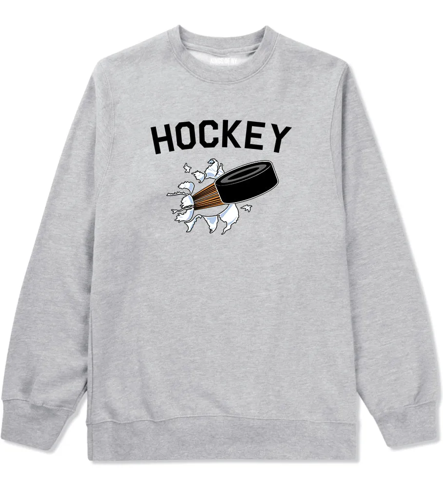 Hockey Goalie Puck Mens Crewneck Sweatshirt