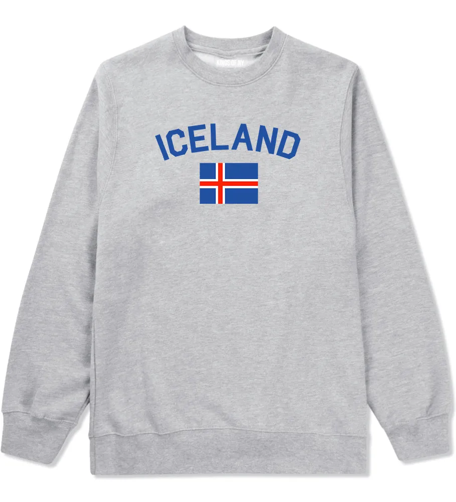 Iceland With Icelandic Flag Souvenir Mens Crewneck Sweatshirt