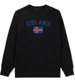 Iceland With Icelandic Flag Souvenir Mens Crewneck Sweatshirt