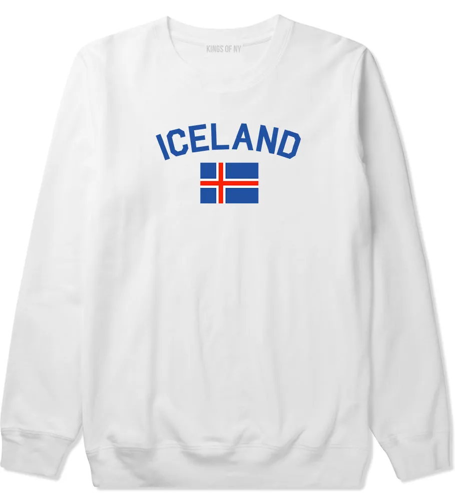 Iceland With Icelandic Flag Souvenir Mens Crewneck Sweatshirt