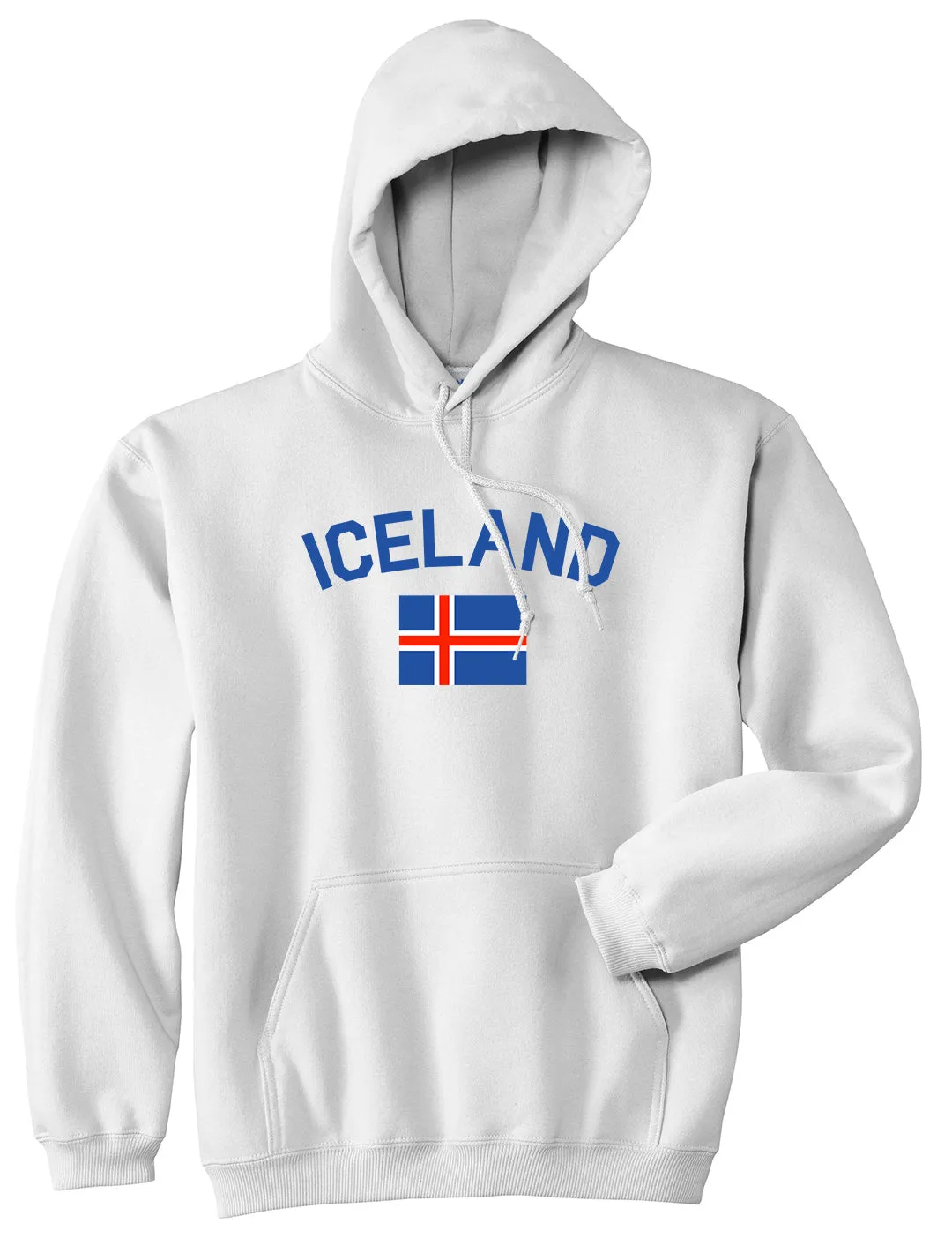 Iceland With Icelandic Flag Souvenir Mens Pullover Hoodie