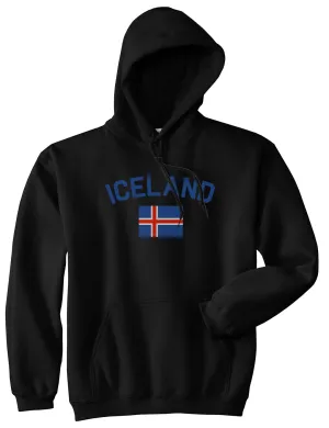 Iceland With Icelandic Flag Souvenir Mens Pullover Hoodie