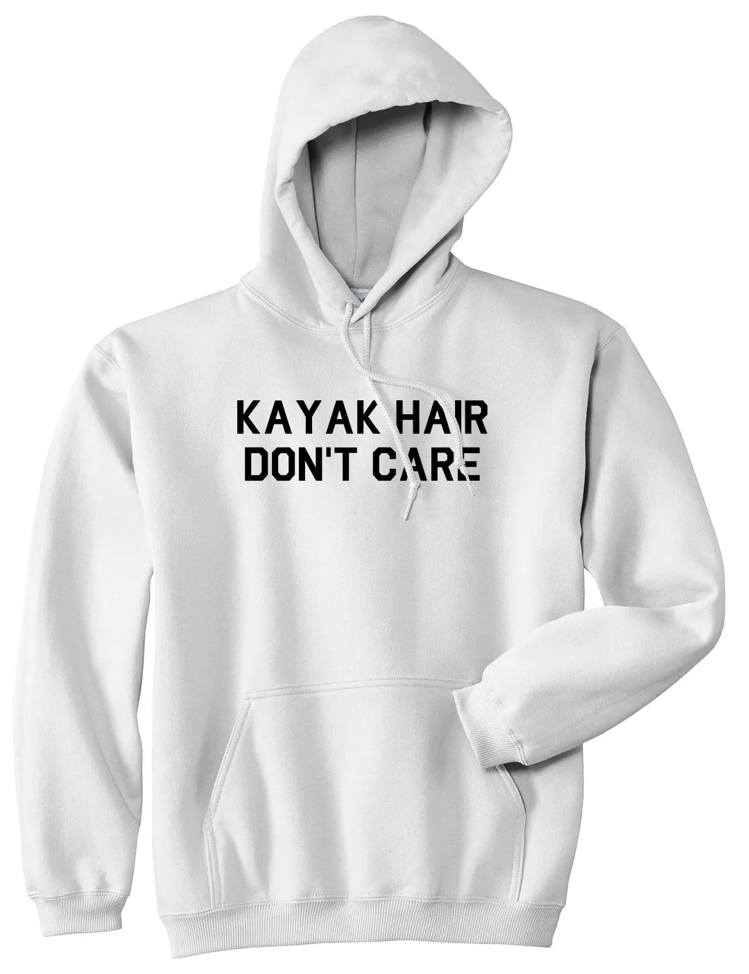 Kayak Hair Dont Care Mens Pullover Hoodie