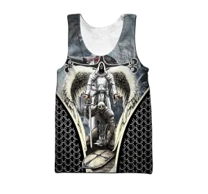 Knight Templar And Jesus With Wings Jesus Men Tank Top - Christian Tank Top For Men