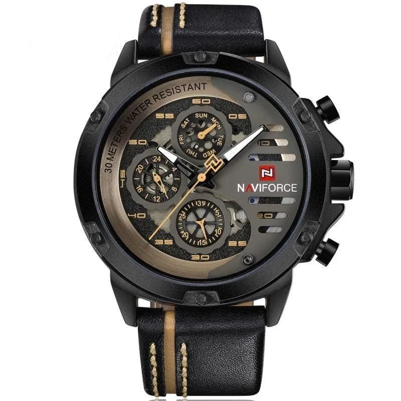 Leather Sports Wrist Watch for Men