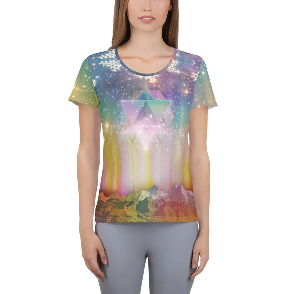 LSD Nebula Galaxy Womens Athletic T Shirt