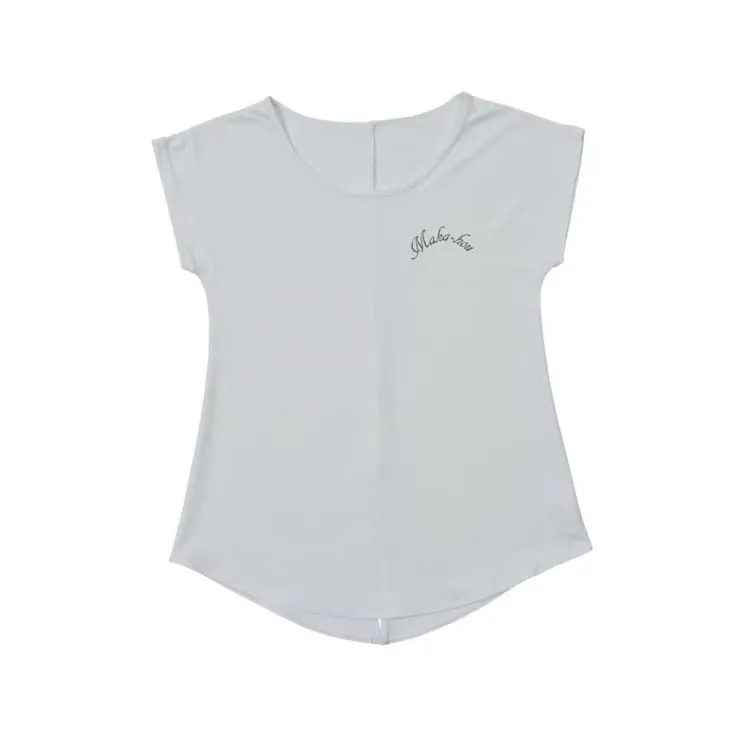 Maka-Hou Women Basic Rash Tee-WHITE (Japanese Brand)