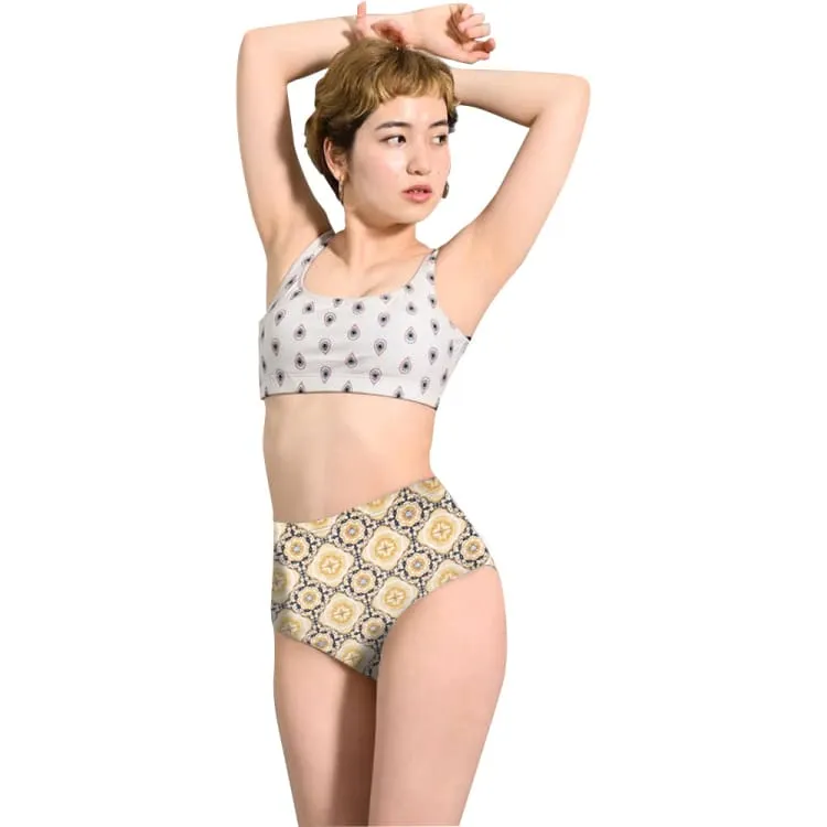 Maka-Hou Women High Waist Bikini Panties-TILE (Japanese Brand)