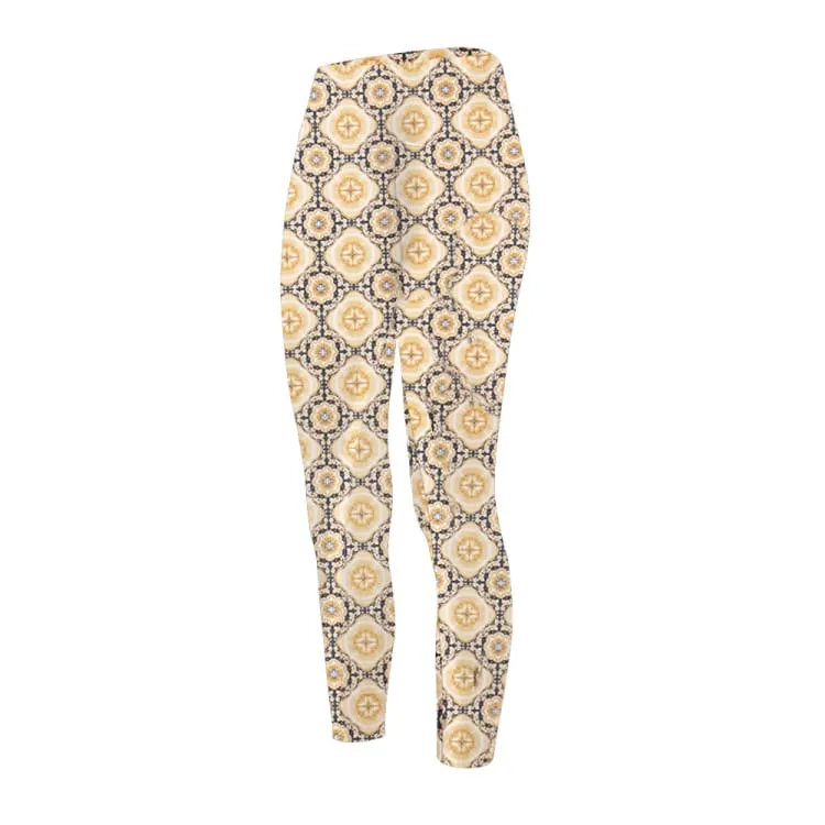 Maka-Hou Women P Water ＆ Yoga Leggings-Tile (Japanese Brand)