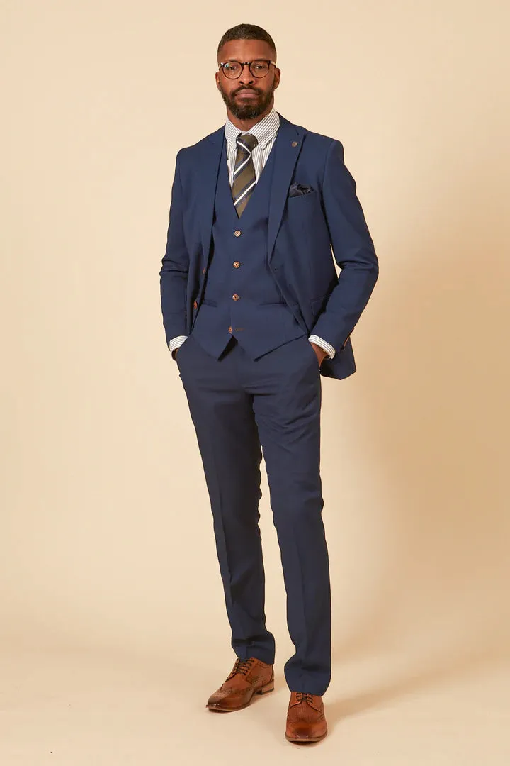 MARC DARCY Max Blazer - Mens Slim Fit - Royal Blue