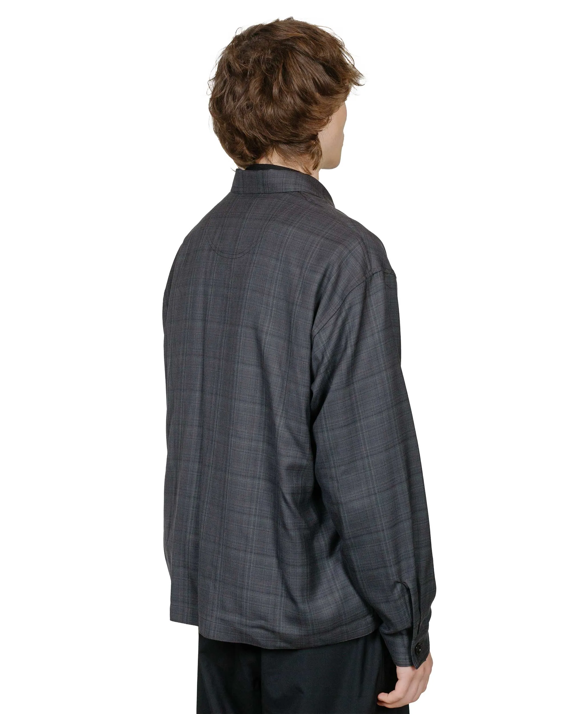 MARKAWARE Sports Jacket 2/80 Organic Wool Check Viyella Charcoal Check