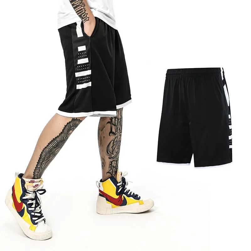 Men Basketball Shorts Loose Beach Sweatpant Tennis Soccer Sports Scanties Pant Male Jogging Running Shortpant Elastic Waistband