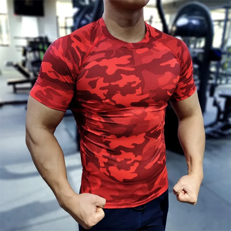 Men Compression T-shirt Male Sporting Skinny Tee Shirt Homme Gyms Running Tight Sweatshirts Fitness Sports Rashguard Plus Size