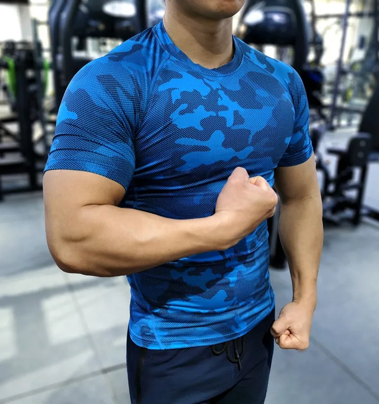 Men Compression T-shirt Male Sporting Skinny Tee Shirt Homme Gyms Running Tight Sweatshirts Fitness Sports Rashguard Plus Size